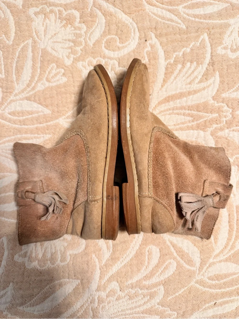 Hanna Andersson Inga Suede Fringe Tassel Boots Size 12
